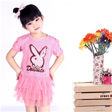 【热销新款】2013夏季小圆点淑女儿童连衣裙批发韩版童裙中裙