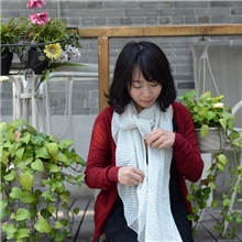 索吻青蛙原创品牌围巾女秋冬聚酯纤维文艺森女系白色2米超长批发