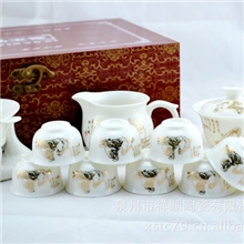 厂家直销整套陶瓷功夫茶具批发套装陶瓷茶具特价可定logo