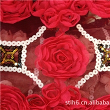 特种绣三合一;珠片绣;毛巾绣;盘带绣;水溶花边;裁片绣;