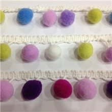 供应毛球花边，毛球手工花边