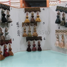 高档窗帘花边人造丝花边装饰辅料流苏小吊穗子花边厂直销