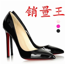 2013新款品牌超高跟细跟漆皮尖头单鞋职业舒适时尚女鞋特价批发
