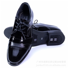 批发春夏新款爆款潮流男皮鞋韩版时尚低浅口系带办公正装男鞋
