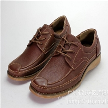 厂价直销正宗黄牛皮男皮鞋系带透气休闲男皮鞋牛筋底防滑男鞋