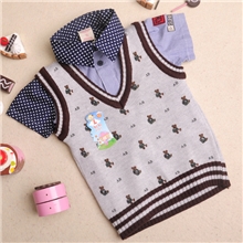 10元童装厂价批发2013秋季新款小熊男童针织马甲背心童背心特价