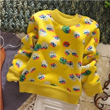 爆款儿童毛衣批发2013秋冬加绒套头羊绒男女童小中童针织毛衣外贸