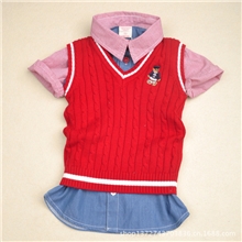 2013秋款童装纯绵英伦学院风麻花男童毛衣毛线背心马甲针织背心