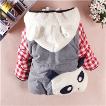 童装批发韩版卡通背后熊眼睛童棉衣冬季新品爆款加厚童棉衣