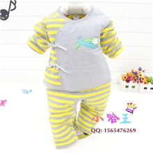 宝宝套装新生儿绑带棉衣套装婴儿套装婴幼儿服装小哈王棉服6088