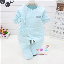 宝宝保暖内衣套装贝儿小龙纯色婴儿保暖内衣新生儿绑带内衣6017