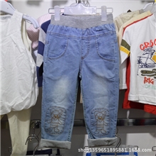 外贸童装牛仔裤双层牛仔裤女童打底牛仔裤2013年冬装牛仔打底