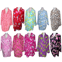 供应珊瑚绒家居服批发秋冬季卡通印花珊瑚绒家居睡袍浴袍