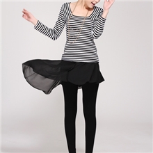 13秋新款打底九分裤不规格拼接假2件半身打底裙裤九分裤可混批