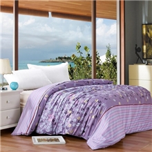 厂家直销棉AB版纯棉被套纯棉斜纹活性印花格子婚庆被罩100%面料