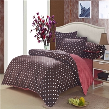全棉床上用品批发双拼波点床单床笠式四件套批发厂家直销