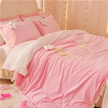 韩国公主粉色花朵超柔珊瑚绒海藻绒天鹅绒保暖四件套批发