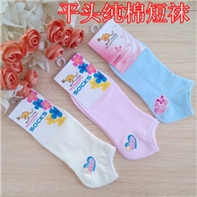 库存批发糖果色平头薄棉一等品独立包装女士短袜反季清仓