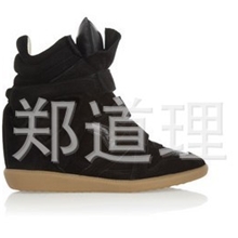 厂家直销2013早秋isabelmarant内增高休闲真皮拼色运动女鞋