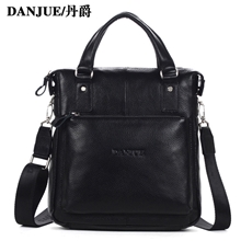 正品丹爵头层牛皮单肩斜挎包商务手提包真皮男包男士皮包