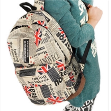 供应新款欧美时尚国旗帆布双肩学生休闲包