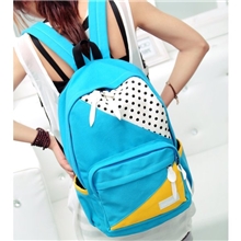 厂供热销2013新款波点多色时尚学生休闲帆布双肩包