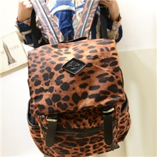 厂供批发2013秋季韩国官网同步李孝利同款豹纹双肩包休闲背包