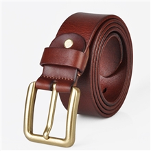 高档复古腰带商务皮带男腰带真皮头层牛皮男士腰带男针扣皮带