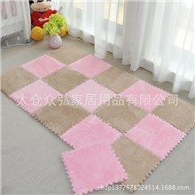 厂家直销DIY魔方拼块地垫客厅绒面拼接可裁剪舒棉绒30*30CM