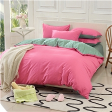 纯棉活性印花133X72全棉素色纯色双拼双色四件套批发一件代发