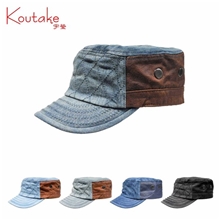 宇莹韩版军帽平顶帽复古2013新款上市PU拼色淘宝热销男女款