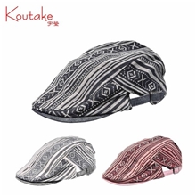 宇莹正品厂家直销鸭舌帽韩版条纹花纹复古网批热卖中性款