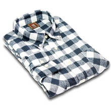 【外贸库存】2013秋冬季新款男式休闲磨毛长袖格子衬衫
