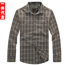 [一件代发]2013秋冬季新款韩版商务休闲纯棉长袖格子男士衬衫909