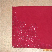 头巾,围巾,巴里纱坯布，印花，巴厘纱印花方巾，染色，绣花加工