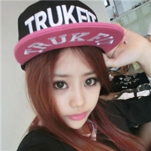 韩版Trukfit骚粉色棒球帽平沿迷彩帽hiphop嘻哈街舞帽子批发