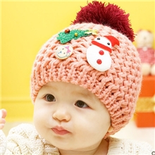 2013款秋冬季新款婴儿帽子毛线帽雪人帽毛线帽男女套头帽韩版