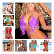 维多利亚的秘密游泳衣流苏性感外贸比基尼温泉品牌厂家直销Q7