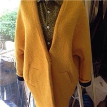 2013年冬季新款女式呢大衣外套蝙蝠袖呢外套韩国代购正品批发