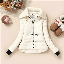 小时代郭采洁同款羽绒服韩版修身大翻领羽绒服外套批发