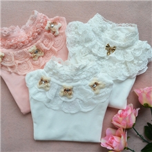 广东秋冬款女童百搭小熊打底衫品质童装中小童t恤批发