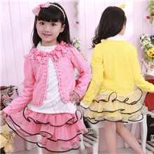 外贸童套装秋季新款精美女童三件套装长袖公主童套裙厂家批发