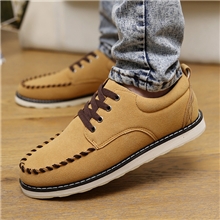 秋冬潮鞋日常休闲鞋英伦时尚反绒保暖鞋男鞋子韩版高帮鞋