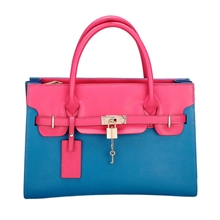 女包新款女包明星大爱女包大牌风范真皮撞色女包