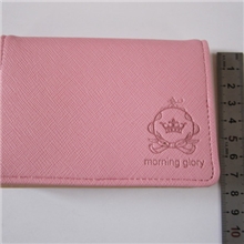 新款十字纹仿皮两色PVC明片夹PVC卡包PVC卡夹十字纹包胶州包