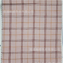 长期供应时尚彩格花纹全棉色织双层布面料