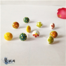 景德镇陶瓷饰品手绘小花耳钉小清新森女手工创意陶瓷耳钉耳