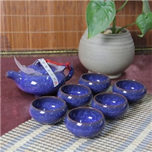 2013新款冰裂茶具高档细腻釉面七头冰裂茶具套装可定制LOGO