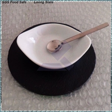 板岩石板托盘搭配各式餐具LFGB食品检测