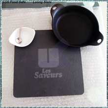 板岩石板托盘餐盘餐垫搭配各式餐具